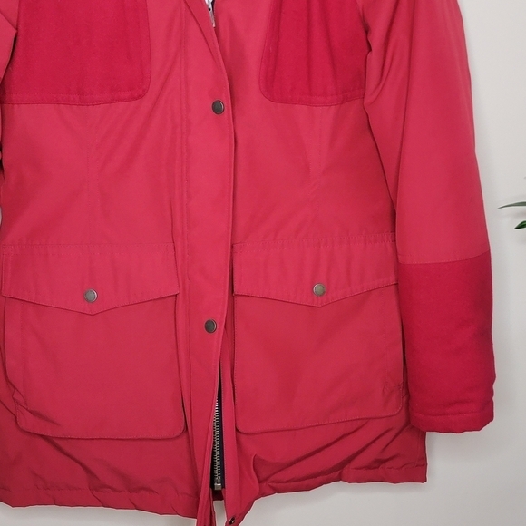 Pendleton | Juneau Genuine Coyote Fur Trim Melton Detail Down Red Parka Medium - Picture 3 of 13